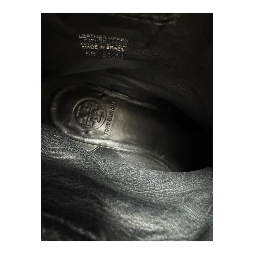 🖤Tory Burch 🤑Y2K Revival Platform‎ Chunky GrungeMoto Leather Boot 5.5
